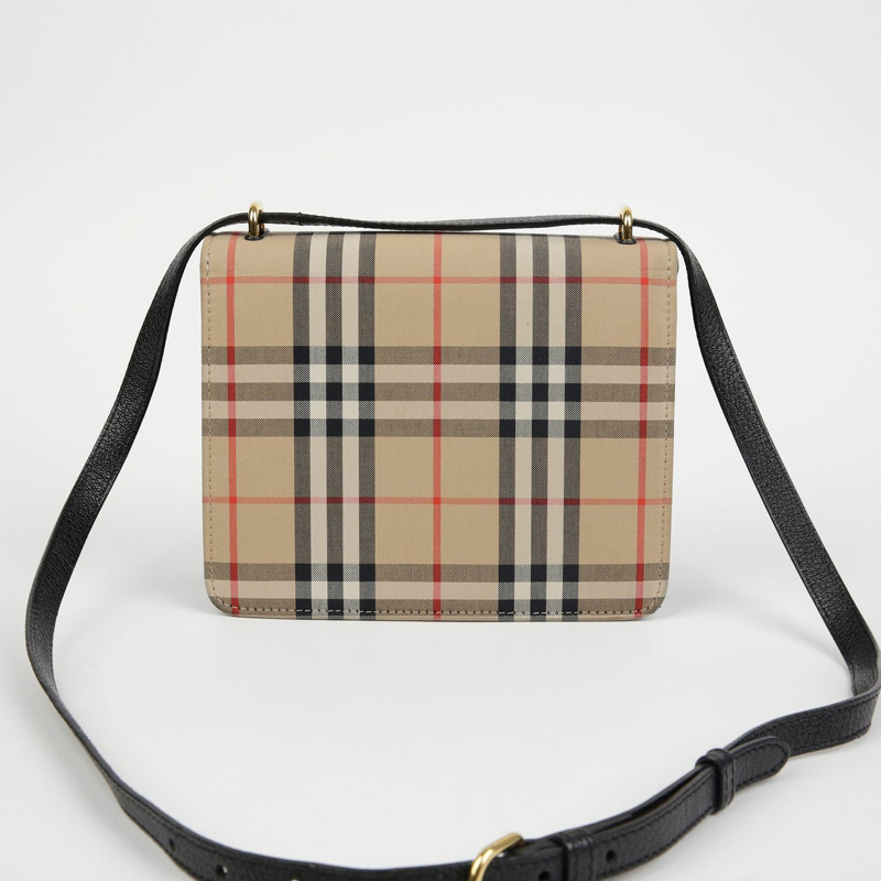 BURBERRY 復古格紋D形環單肩包 8010544-4