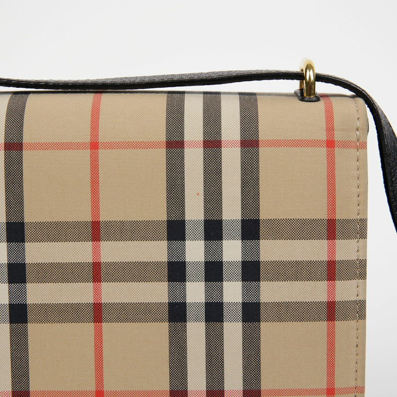 BURBERRY 復古格紋D形環單肩包 8010544-5