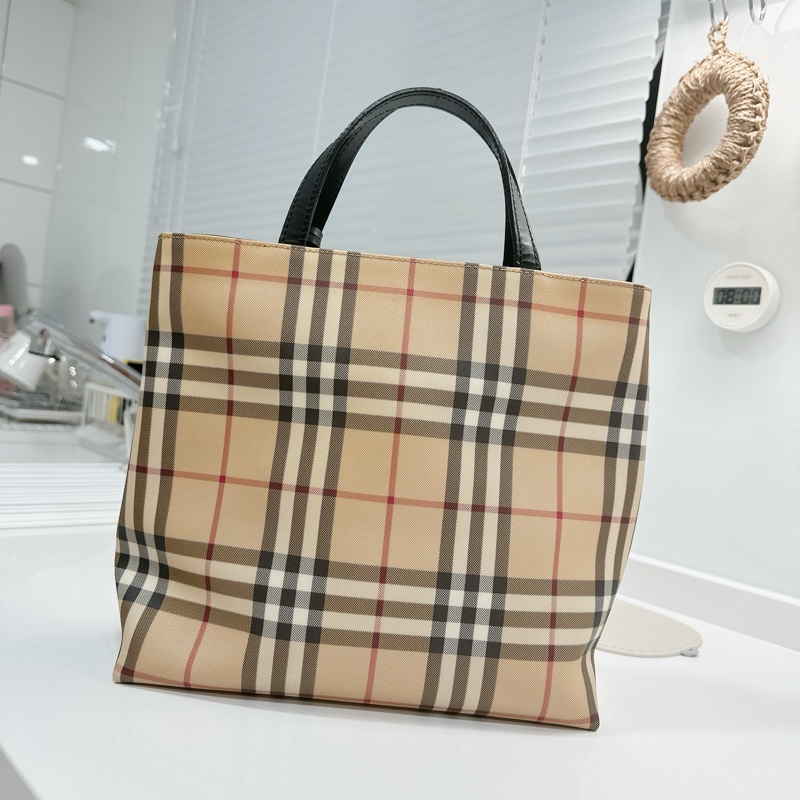BURBERRY Nova 經典格紋手提包 PVC 133131｜絕版珍藏款-1
