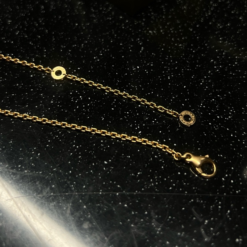 BVLGARI（寶格麗）18K玫瑰金 玫瑰金 B.ZEROlrock 鉚釘 彈簧項鏈18K-3