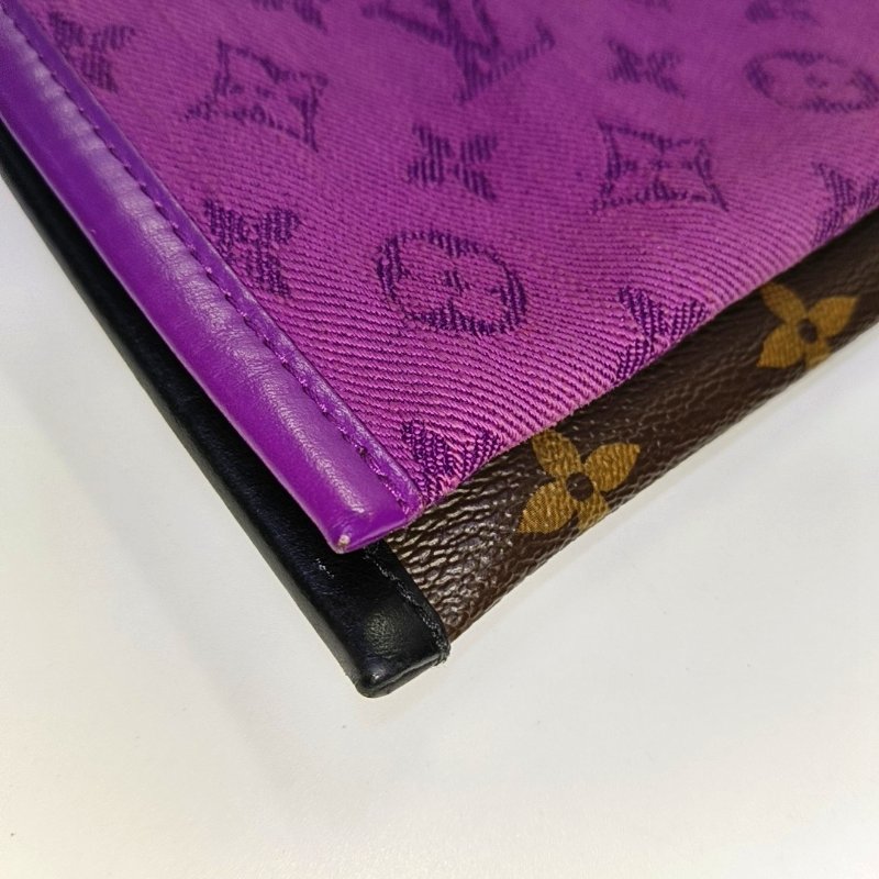 LOUIS VUITTON FLAT 棕色塗層帆布老花印花單肩包斜背包 金色黑色五金 子袋可拆卸肩帶-8