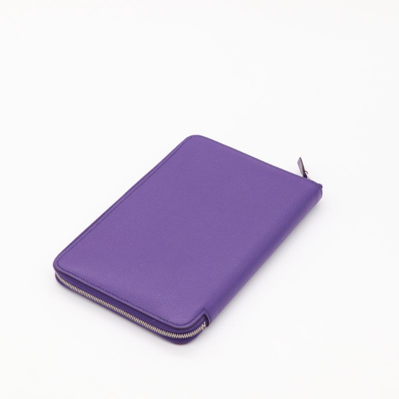 【超級新♥️CP 精選🌟小編推薦】Hermès 愛馬仕 夢幻紫 牛皮 稀有大尺寸 錢包 長夾-0