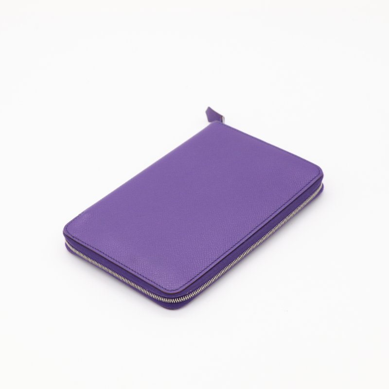 【超級新♥️CP 精選🌟小編推薦】Hermès 愛馬仕 夢幻紫 牛皮 稀有大尺寸 錢包 長夾-1