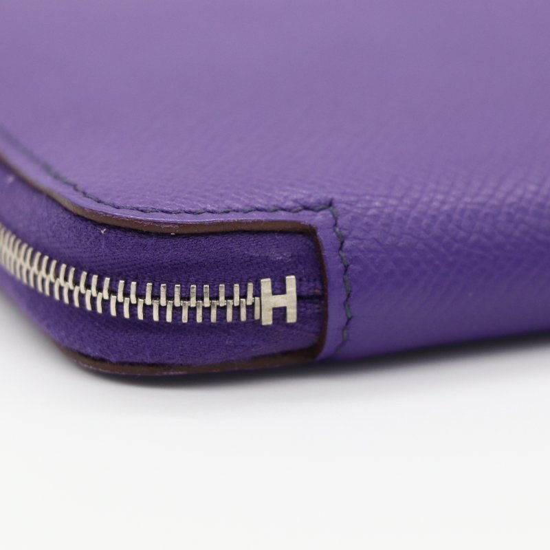 【超級新♥️CP 精選🌟小編推薦】Hermès 愛馬仕 夢幻紫 牛皮 稀有大尺寸 錢包 長夾-4