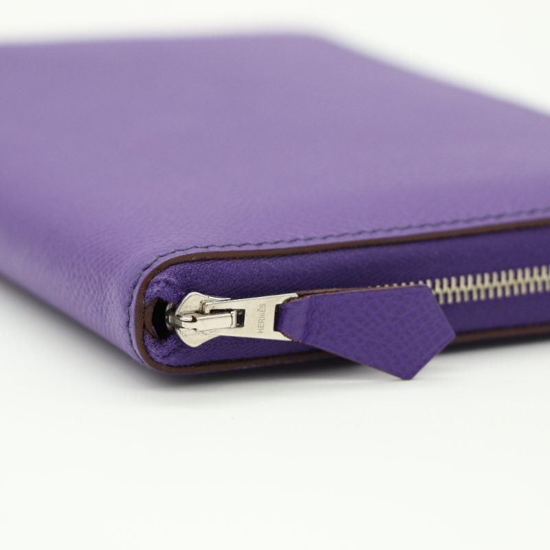 【超級新♥️CP 精選🌟小編推薦】Hermès 愛馬仕 夢幻紫 牛皮 稀有大尺寸 錢包 長夾-5