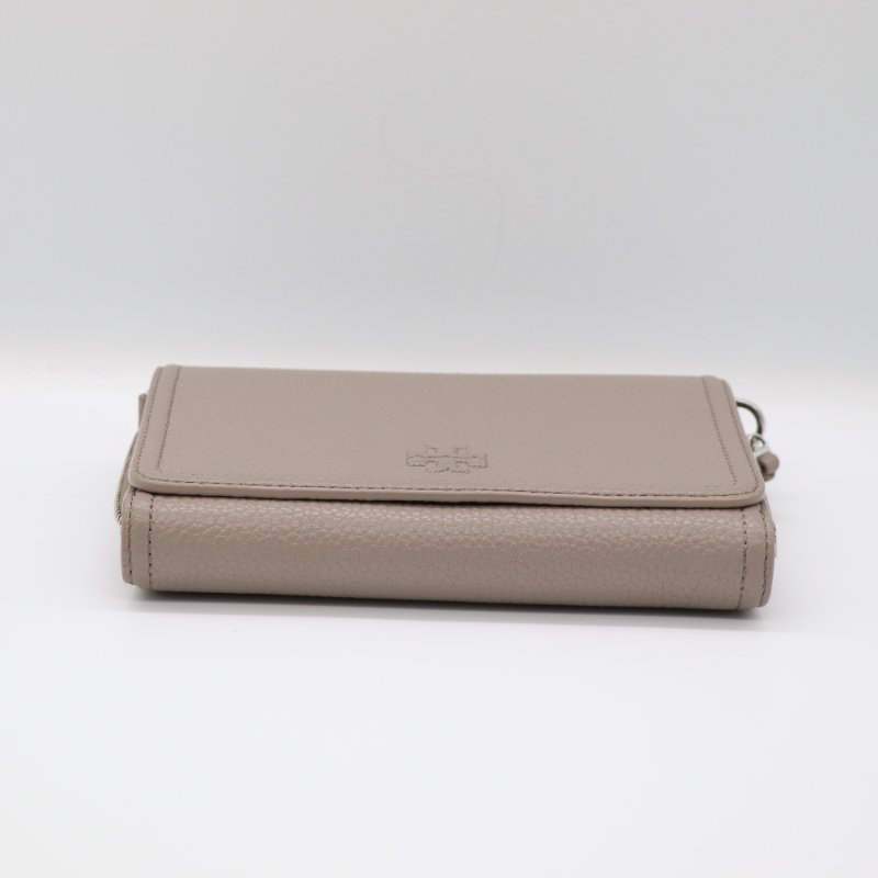 超級新♥️ Tory Burch 大象灰 牛皮 肩帶錢包 WOC 手拿包-5