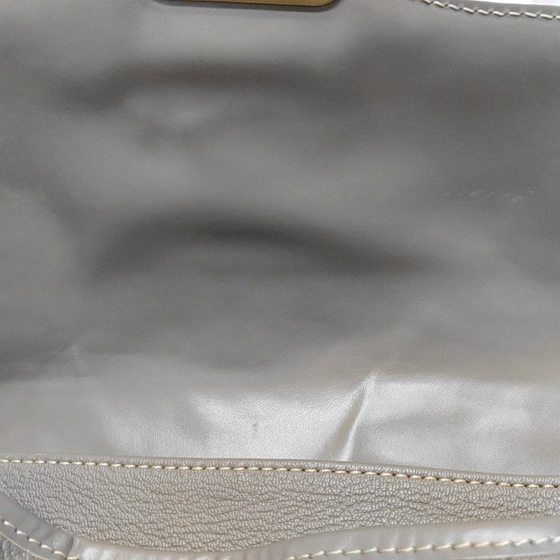 LOUIS VUITTON LE SUPERBE 灰色牛皮鉚釘單肩包手提包 金色五金 可拆卸肩帶-8