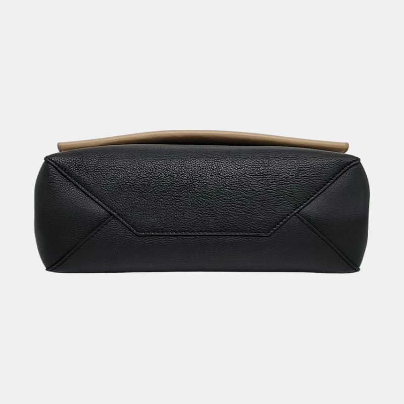 LOUIS VUITTON LOCKME 拼色牛皮單肩包手提包 銀色五金 可拆卸肩帶-5