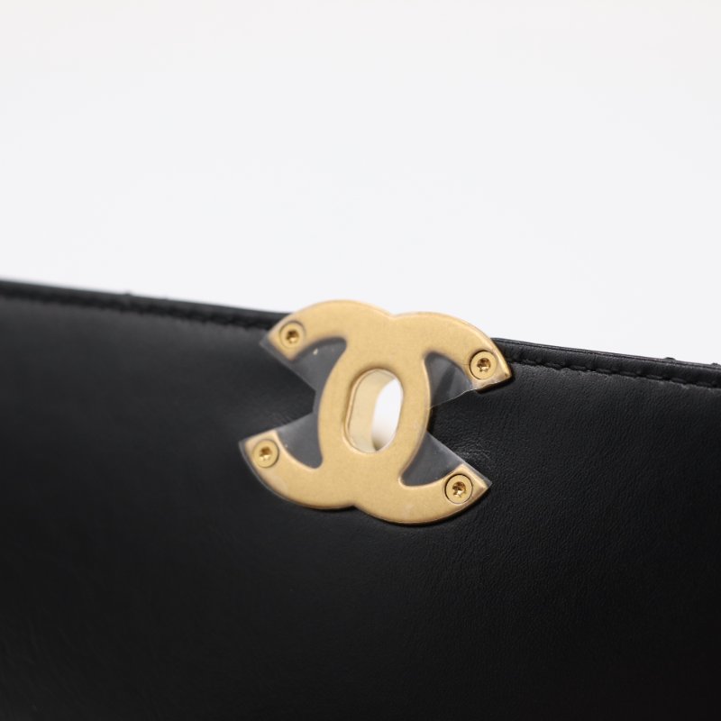 【超級新♥️包裝未拆】Chanel 香奈兒 黑色菱格紋 羊皮 雙金球 經典口蓋包 鏈條包 斜跨包-13