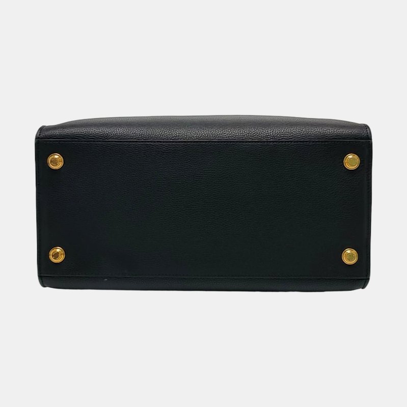 LOUIS VUITTON CITY STEAMER 大號黑色牛皮蒸氣包單肩包手提包 金色五金 可拆卸肩帶-5