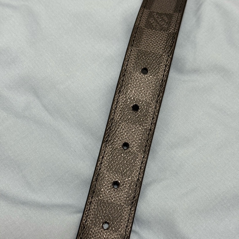 Louis Vuitton black damier belt 85 皮帶 腰帶-3