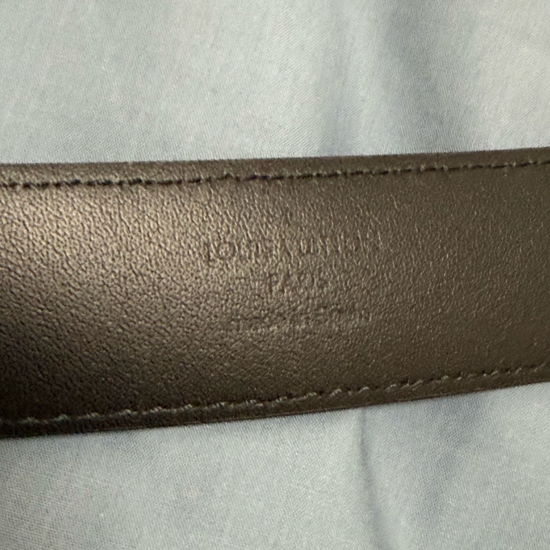 Louis Vuitton black damier belt 85 皮帶 腰帶-5