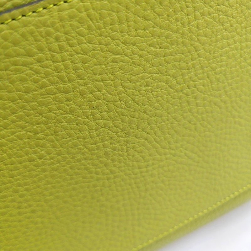 LOUIS VUITTON 綠色牛皮手提包 金色五金9.9新-9