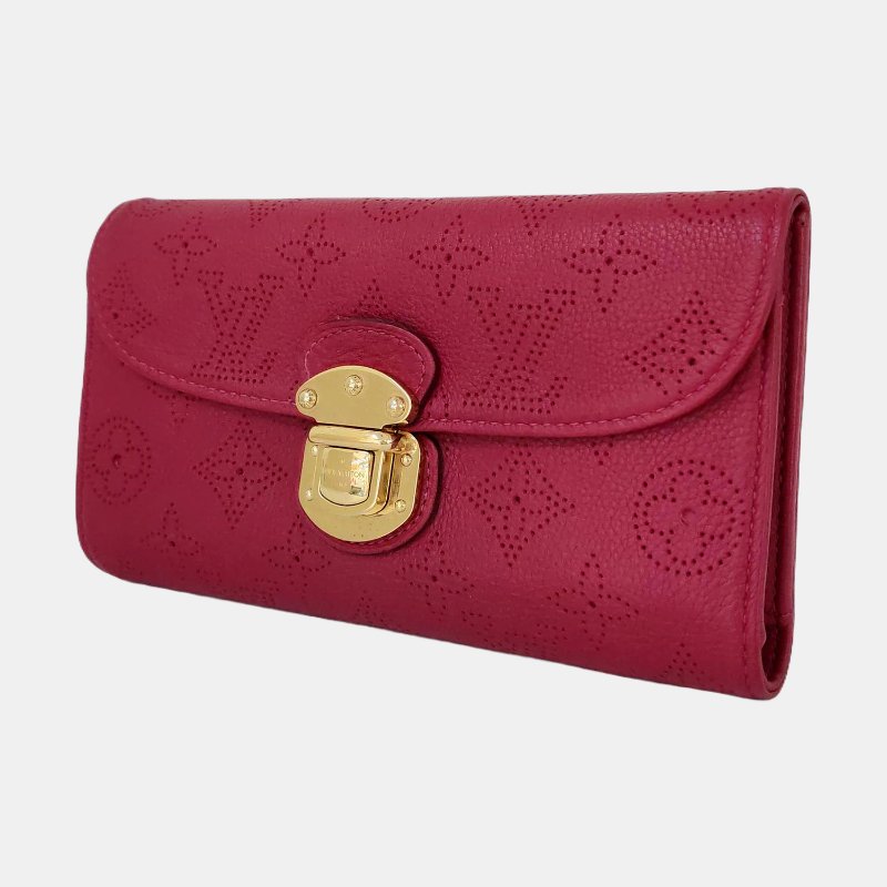 LOUIS VUITTON AMELIA 紫色牛皮皮夾 金色五金-2