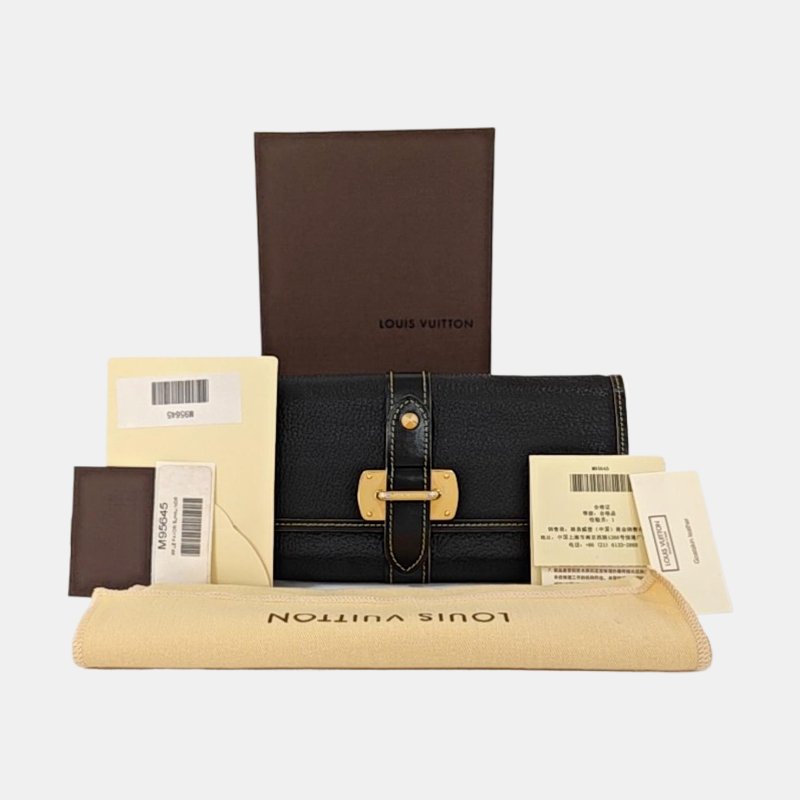 LOUIS VUITTON LE FAVORI黑色牛皮皮夾 金色五金 配件齊全-1