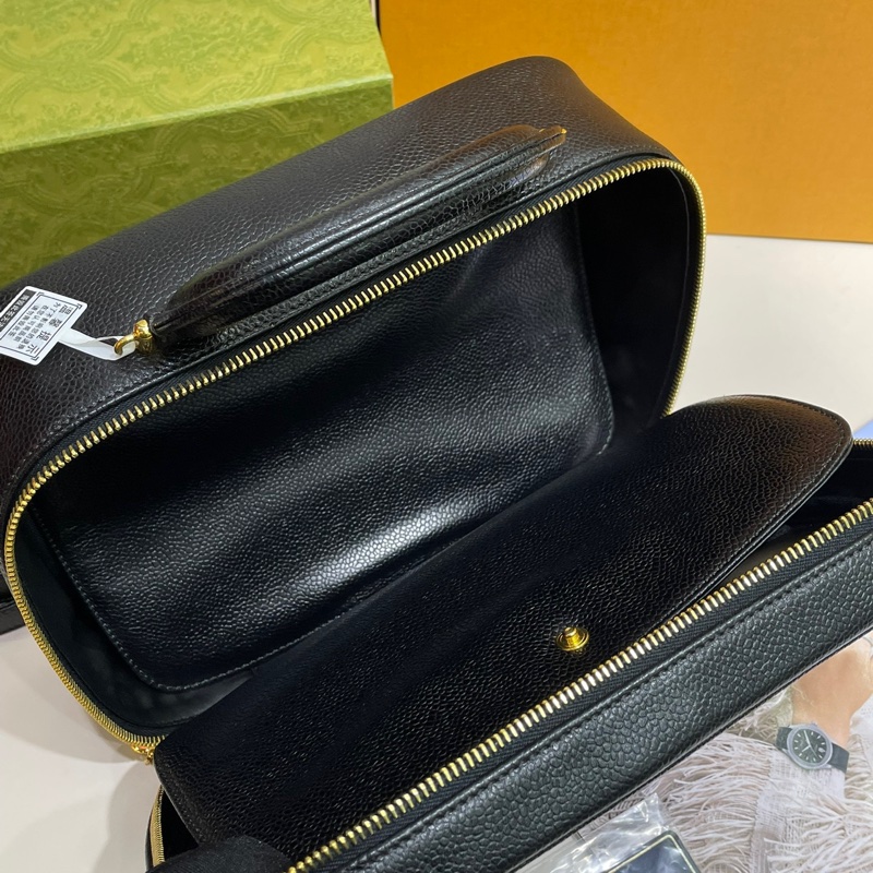 Chanel vintage vanity case 手提化妝包 醫生包 盒子包 魚子醬-12