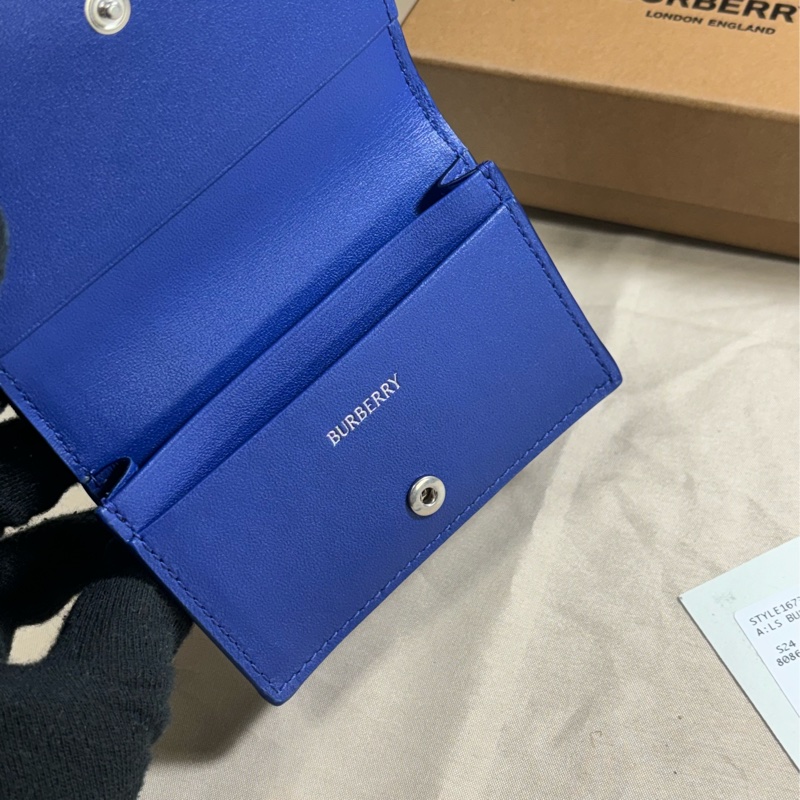 🎁全新盒裝 2024新款 Burberry 巴寶莉 騎士藍格紋 卡包/名片夾/卡夾-5