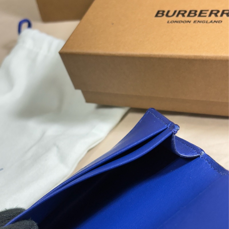 🎁全新盒裝 2024新款 Burberry 巴寶莉 騎士藍格紋 卡包/名片夾/卡夾-9