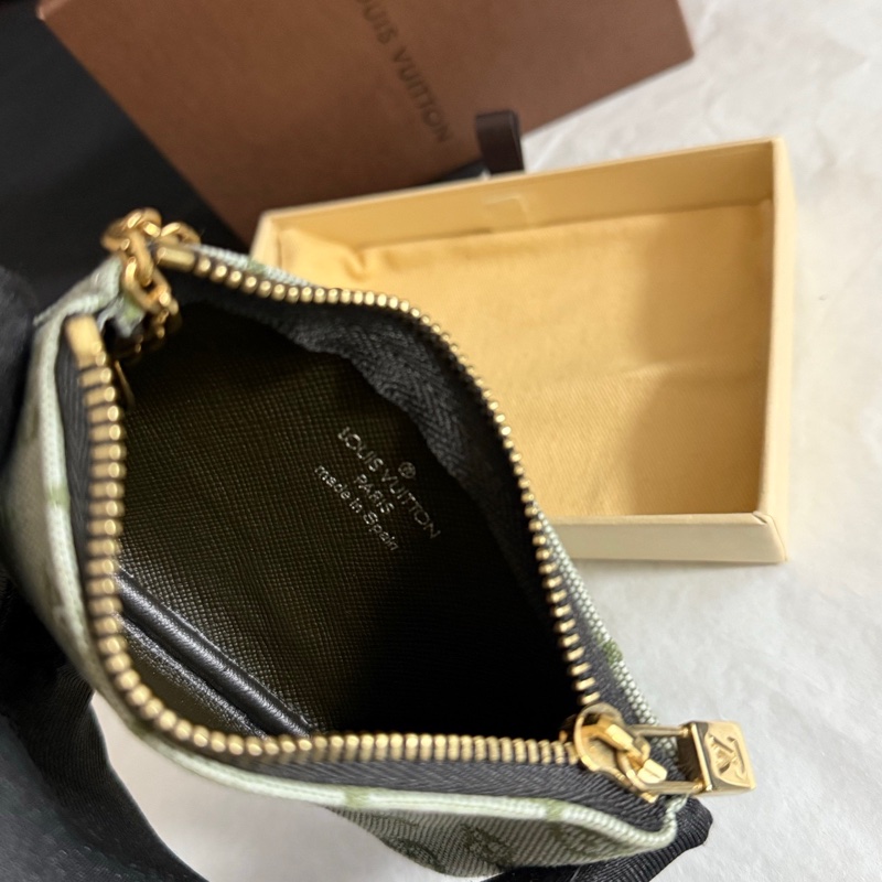 「稀有」LV 零錢鑰匙包 絕版 丹寧牛仔款 綠色-6