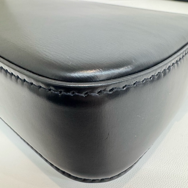 Celine TRIOMPHE 凱旋門 亮澤牛皮革 黑色金扣 肩背包 斜背包-12