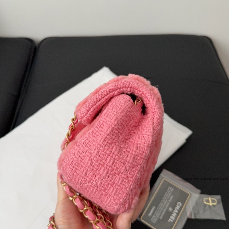 Chanel 方胖 CF17 粉色毛呢 「稀有限量款」 毛絨絨方胖-2