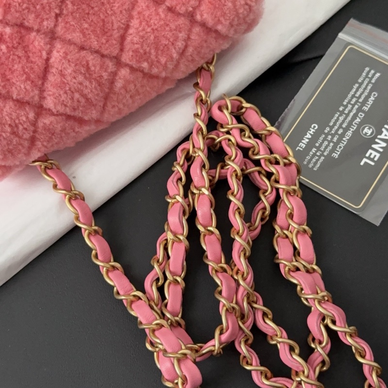 Chanel 方胖 CF17 粉色毛呢 「稀有限量款」 毛絨絨方胖-6