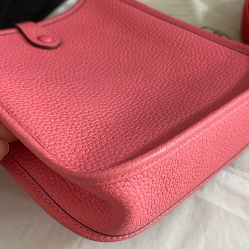 Hermes mini Evelyn 17 粉-11