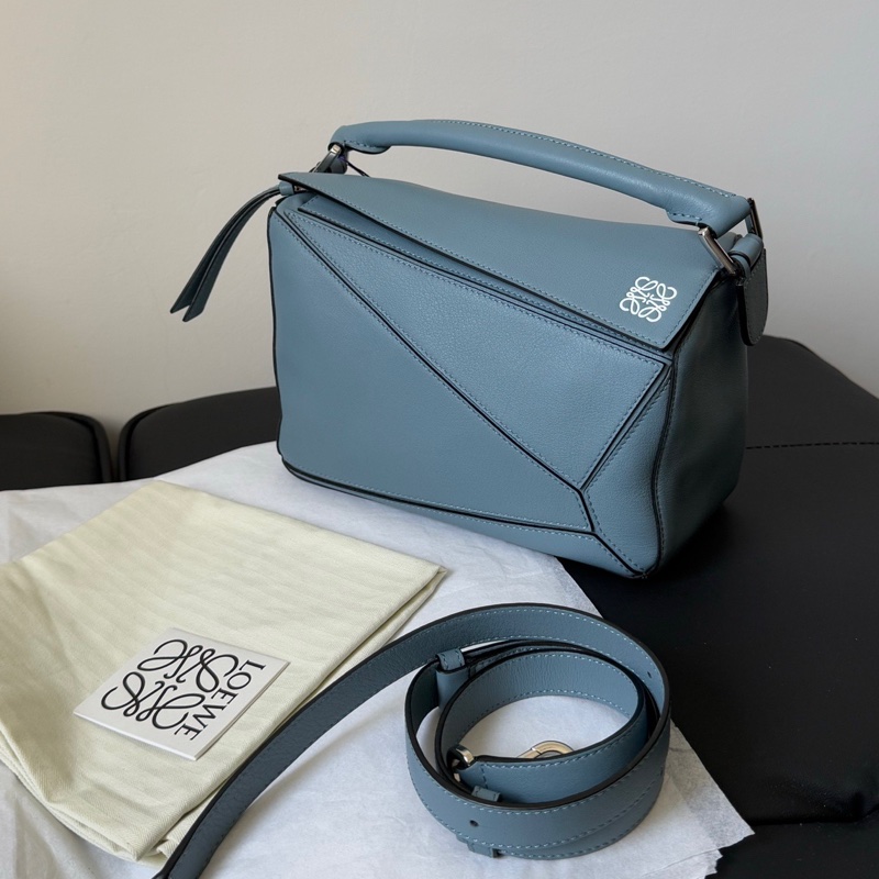 Loewe Puzzle Small 霧霾藍-0