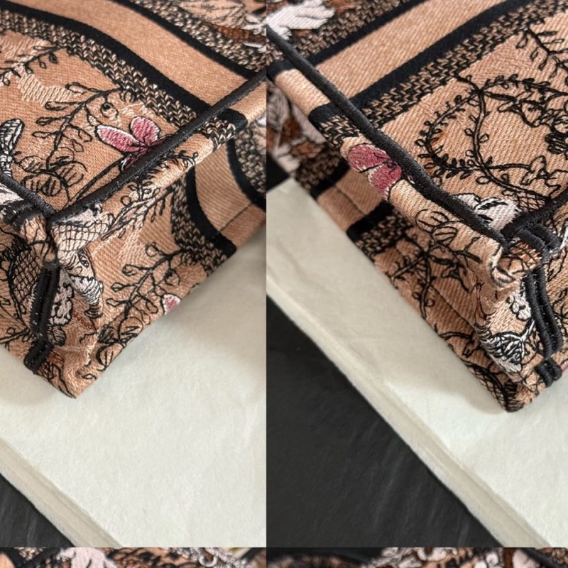 Dior mini book tote 豎版 花朵刺繡包 手提包 胭脂粉 限量版-12