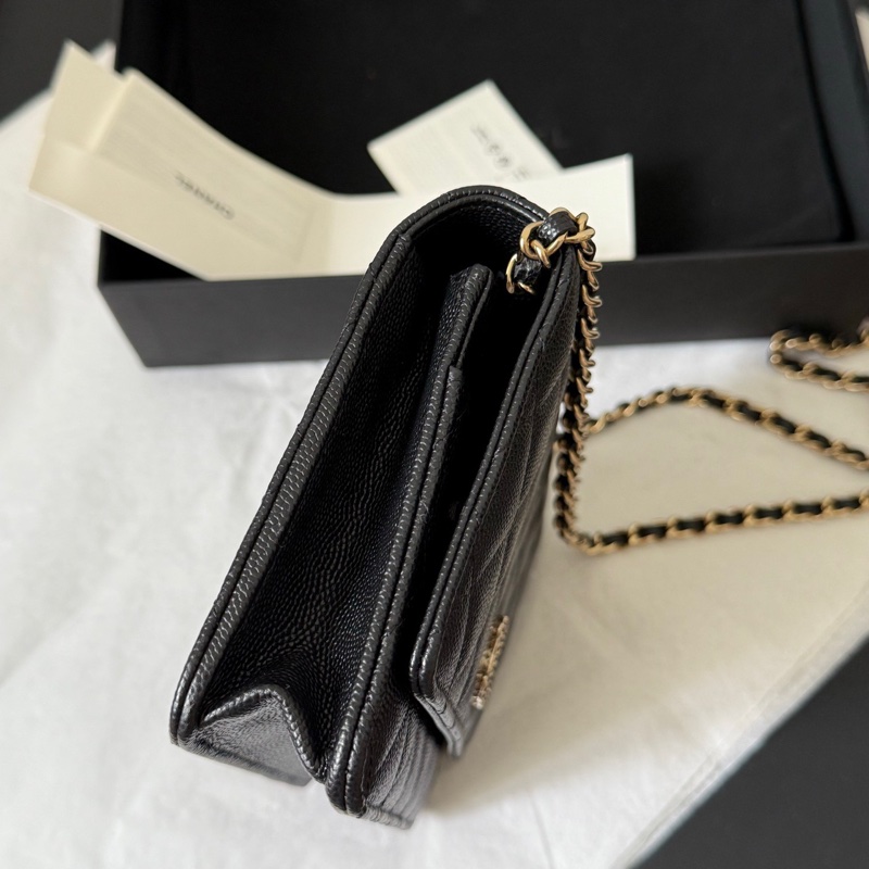 Chanel woc 荔枝皮 鑽釦✨💎晶片款-2