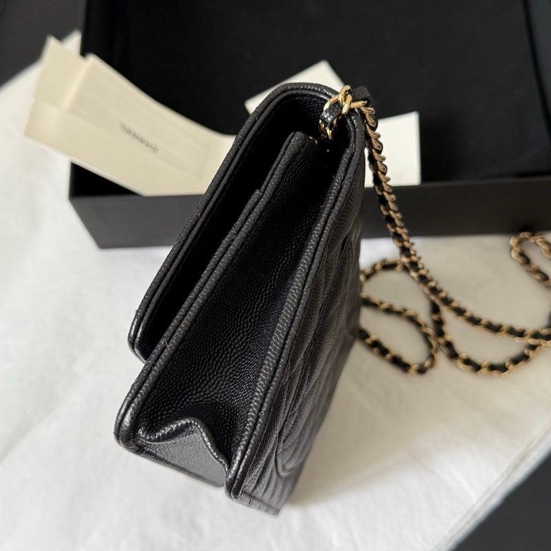 Chanel woc 荔枝皮 鑽釦✨💎晶片款-3