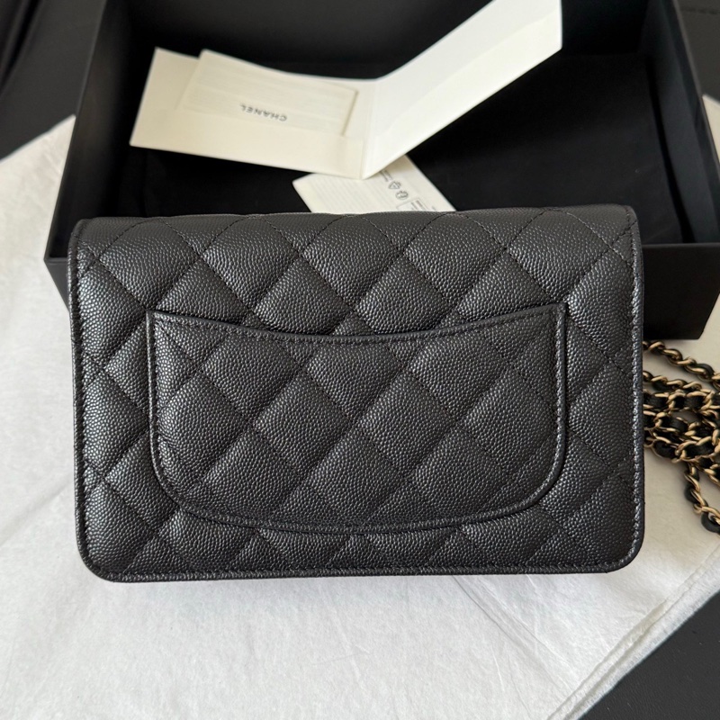 Chanel woc 荔枝皮 鑽釦✨💎晶片款-4