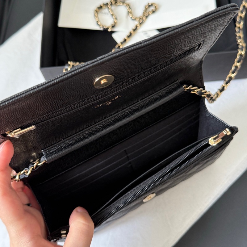 Chanel woc 荔枝皮 鑽釦✨💎晶片款-7