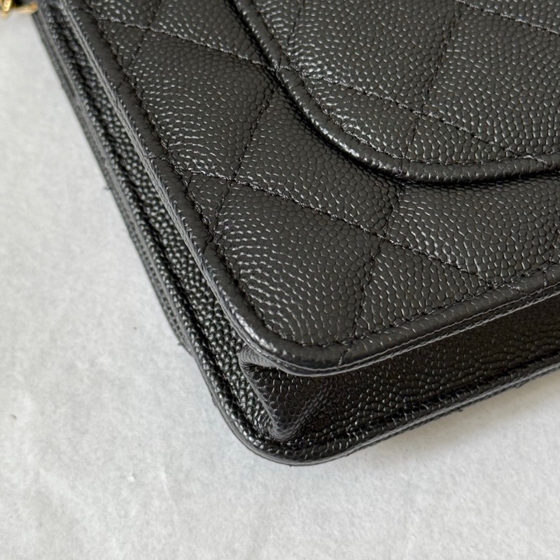 Chanel woc 荔枝皮 鑽釦✨💎晶片款-9