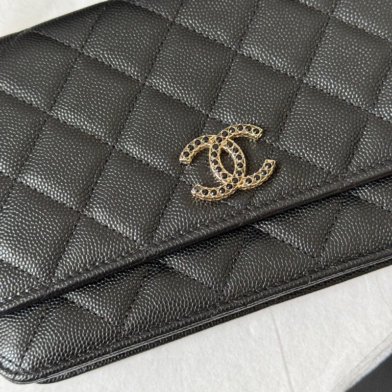 Chanel woc 荔枝皮 鑽釦✨💎晶片款-11