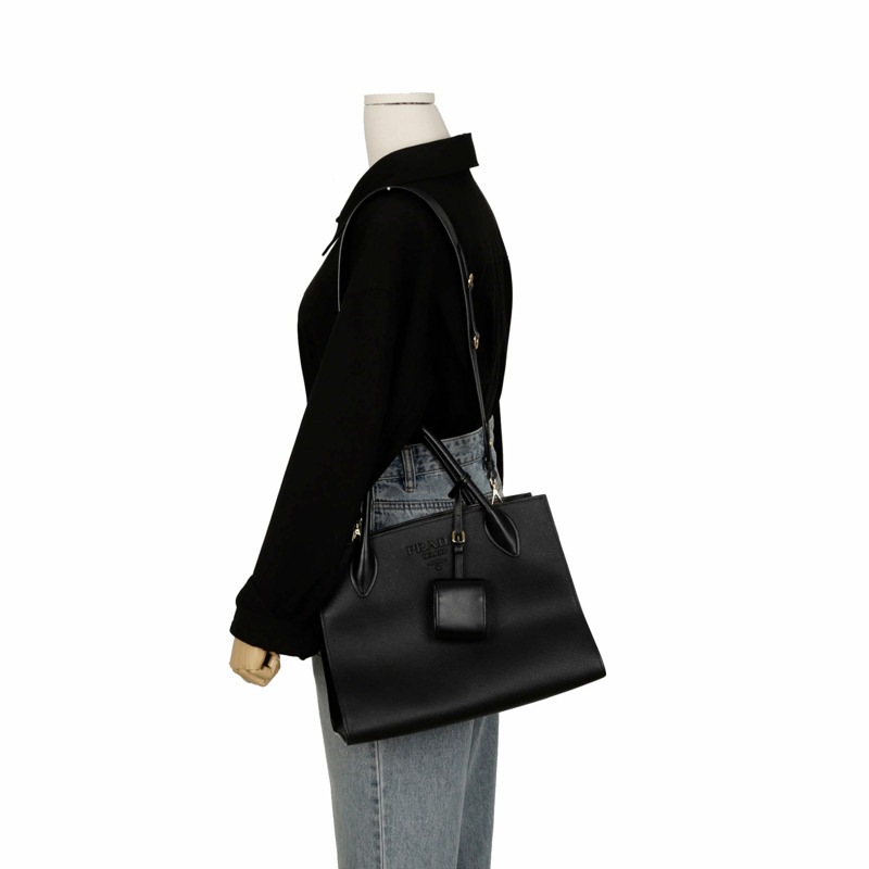 PRADA 單色托特單肩包 1BA155-12