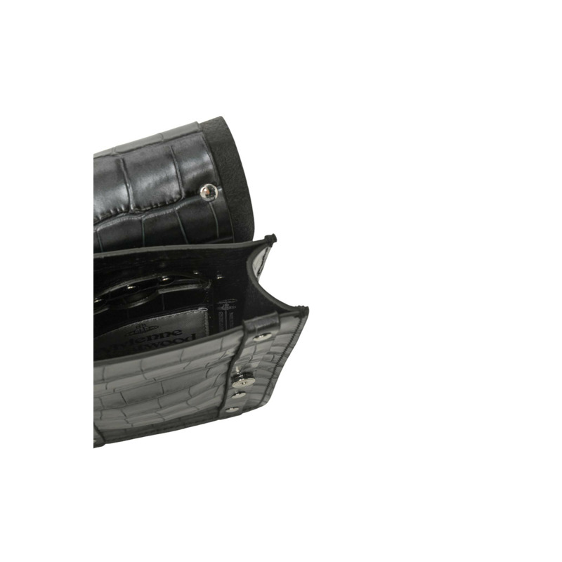 鱷魚壓紋皮革斜揹袋/手機套-2