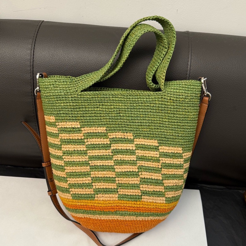 Loewe Slit 新款 草編包 斜背包 Raffia-5