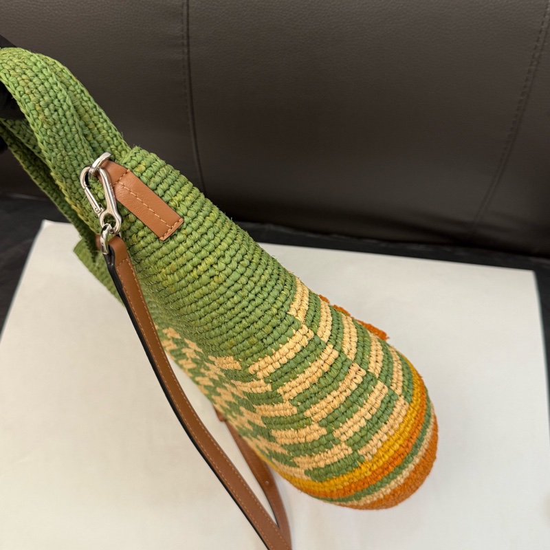 Loewe Slit 新款 草編包 斜背包 Raffia-6