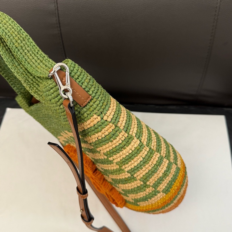 Loewe Slit 新款 草編包 斜背包 Raffia-7