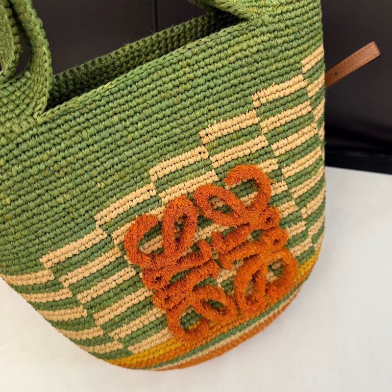 Loewe Slit 新款 草編包 斜背包 Raffia-9