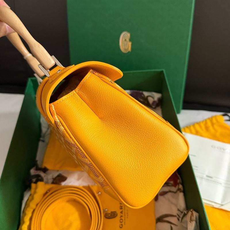 全新 Goyard saigon 西貢包 mini 黃色-5