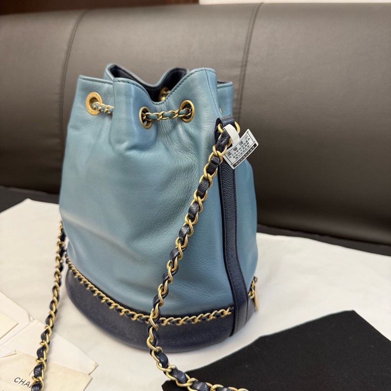 Chanel 水桶包 雙C抽繩水桶包-4