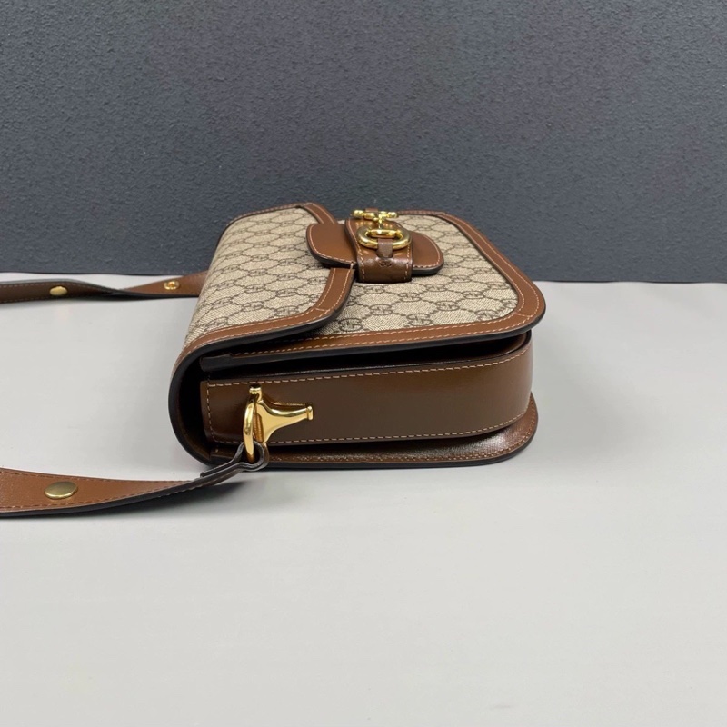 百搭明星同款😍Gucci古馳老花horsebit1955系列馬鞍包單肩斜挎包-14