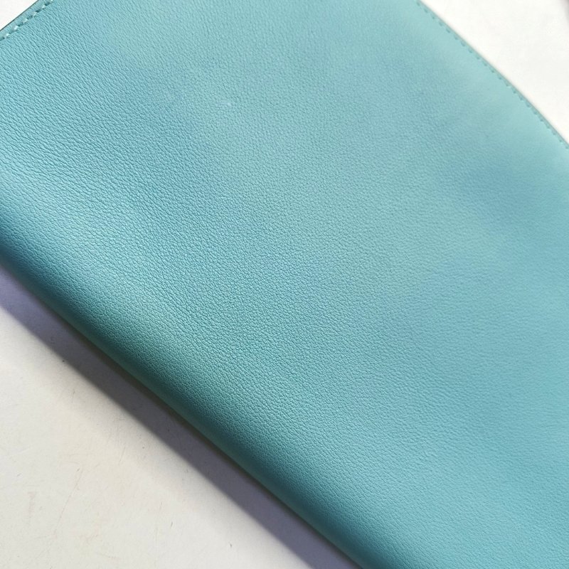 HERMES Dogon 大號馬卡龍藍Swif牛皮錢包 銀色五金 T刻-10