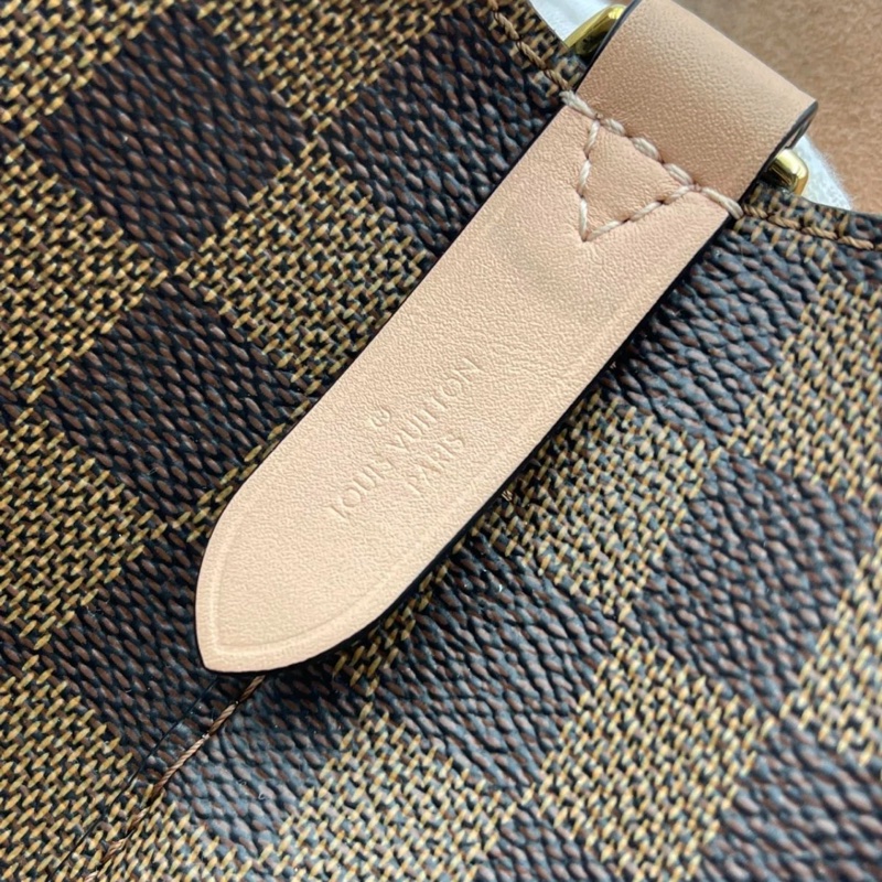 Lv 路易威登 NéoNoé 粉紅色襯裡 Damier 水桶包 棕色帆布-9