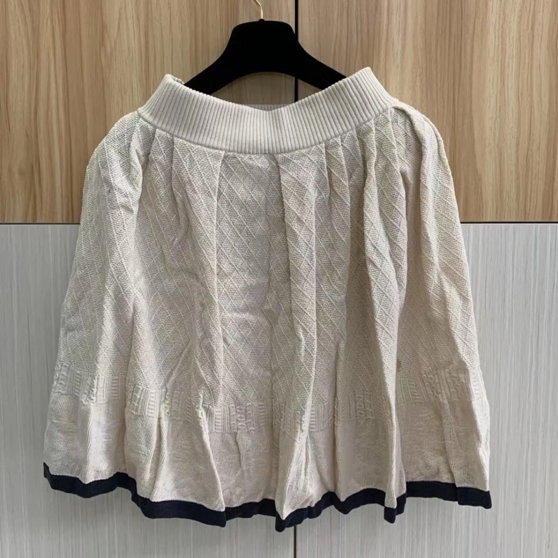 香奈兒chanel 短褲裙 38 白色棉質香奈兒露肩洋裝-2