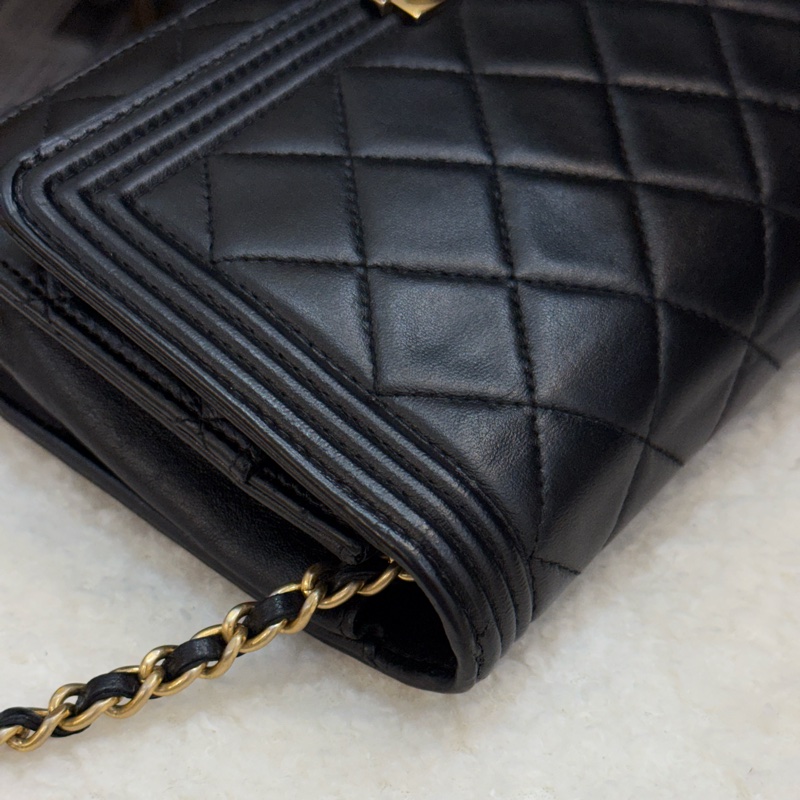 Chanel leboy woc 金釦 羊皮-13