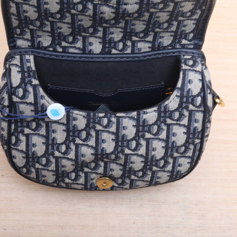 DIOR DiorBobby小號18老花帆布金扣2020Oblique印花肩背包-2