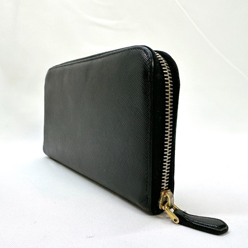 PRADA SAFFIANO 八卡皮革拉鍊長夾-4
